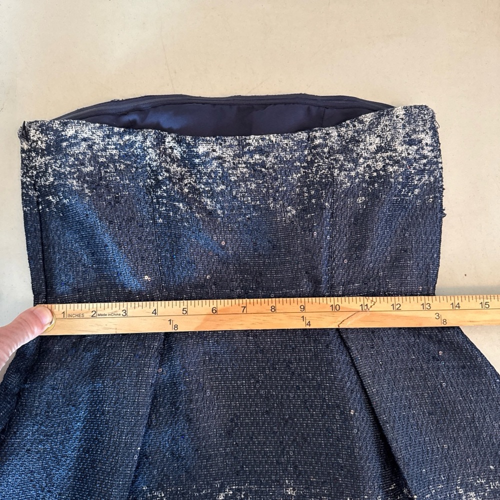 Banana Republic Limited Edition Strapless Mini Cocktail Dress Blue 4P - Picture 6 of 11